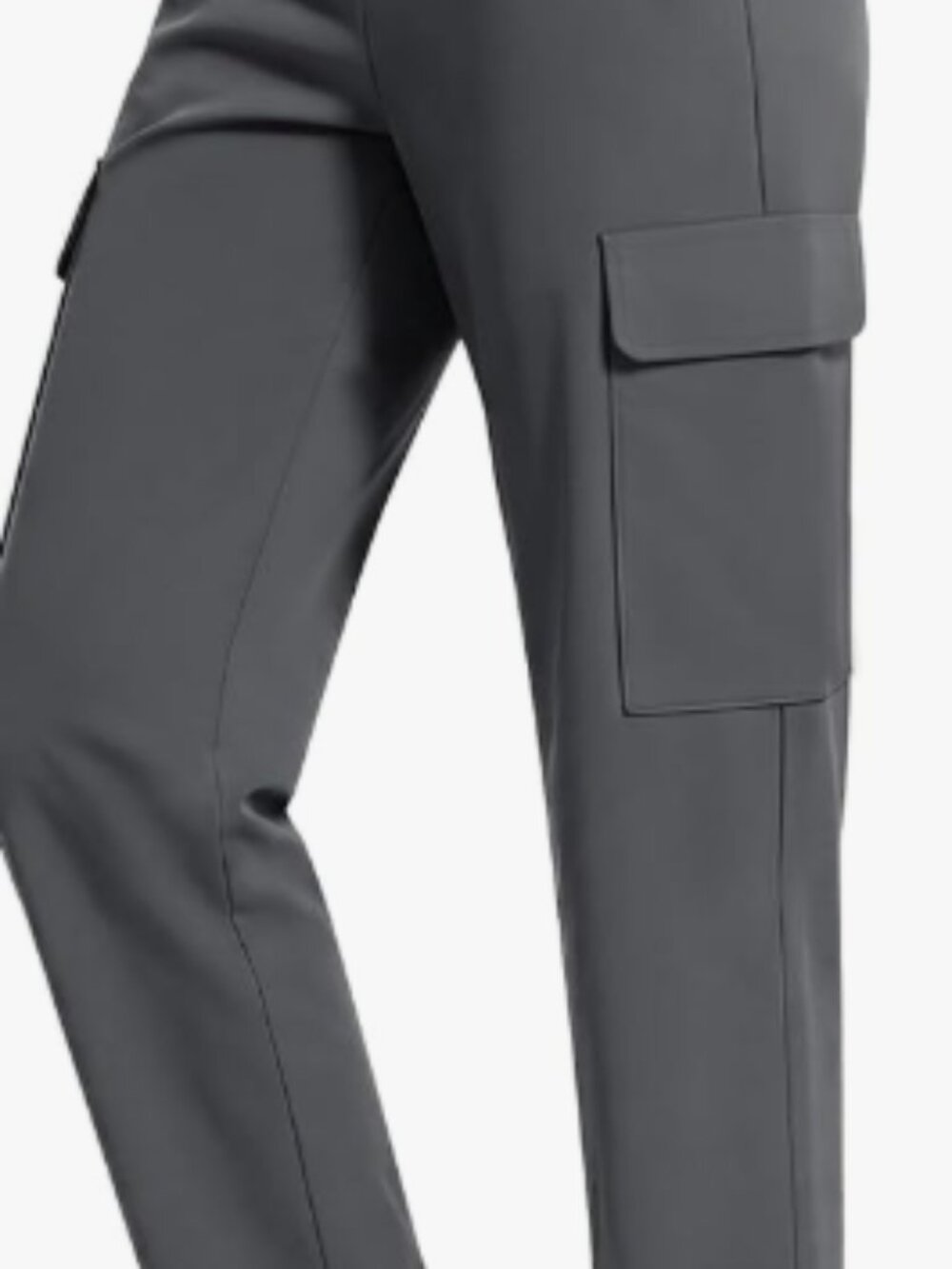 JEKAOYI Elastic Waist Gray Pants